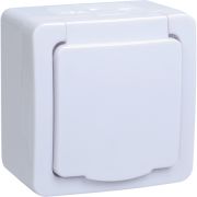 Розетка ОУ 1-м Гермес с/з 16А IP54 PCб20-3-ГПБб с крышкой ИЭК