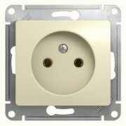 Розетка СУ 1-м Глосса (мех.) б/з 16А крем