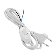 Шнур сетевой 1,7м 6А д/бра с прох. выкл. белый Smartbuy