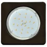 Светильник Ecola GX53 H4 Черненый хром квадрат