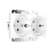 Розетка СУ 2-м Веркель (мех.) с/з белый W1172001