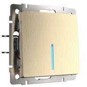 Выключатель СУ 1-кл Веркель (мех.) с инд. шампань риф. W1110110