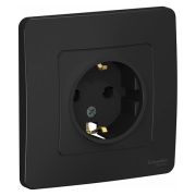 Розетка СУ 1-м Бланка с/з 16А антрацит