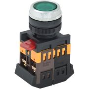 Кнопка ABLFS-22 зеленый d22мм неон/240В 1з+1р ИЭК