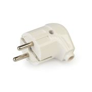 Вилка SmartBuy угловая с/з 16А белая