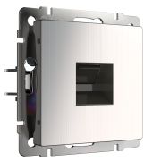 Розетка СУ 1-м Веркель (мех.) RJ-45 глянц. никель W1181002