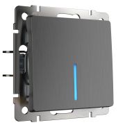 Выключатель СУ 1-кл Веркель (мех.) с инд. графит риф. W1110104