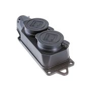 Колодка 2гн РБ32-1-0м IP44 ОМЕГА ИЭК каучук черная