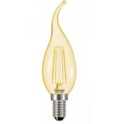 Лампа филамент E14 7W 2700K C37 свеча на ветру прозр.золото General LOFT
