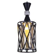 Люстра подвес Reluce 40W Е27 металл/стекло черный 03457-0.4-01 BK