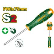 Отвертка крестовая PH0 75мм S2 JADEVER JDSDB203