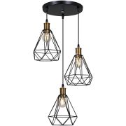 Люстра подвес Reluce 40W Е27*3 металл черный 04773-0.9-03 BK