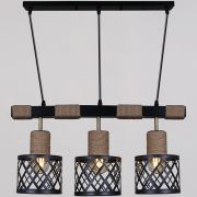 Люстра подвес Reluce 40W Е27*3 металл/текстиль черный 05579-0.9-03