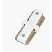 Трековый однофазный прямой коннектор 220V белый 75*35 мм EKS