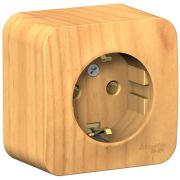 Розетка ОУ 1-м Бланка с/з 16А ясень