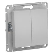 Выключатель СУ 2-кл Атлас (мех.) алюминий (351)