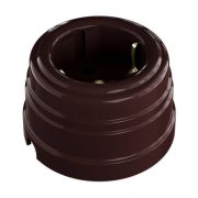 Ретро «Усадьба» Розетка пласт с з/к КОРИЧНЕВЫЙ