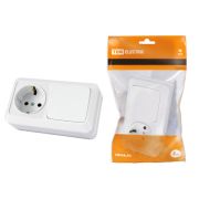 Блок БКВР ОУ Роз б/з+Выкл 1-кл с инд ТДМ Ладога горизонт