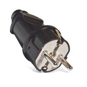 Вилка Универсал А1010 прямая с/з 16А черная