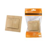 Выключатель СУ 2-кл с инд. ТДМ Таймыр сосна