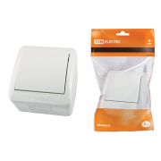 Выключатель ОУ 1-кл ТДМ Селигер IP44 белый