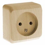 Розетка ОУ 1-м Этюд б/з 16А PA16-001D сосна