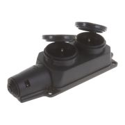 Колодка Smartbuy 2гн с/з каучук IP44