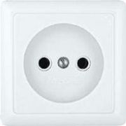 Розетка ОУ 1-м Хит б/з РА10-131I-B с изол. пл. белый