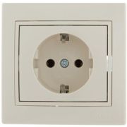 Розетка СУ 1-м Мира с/з 16А крем (0303-122)