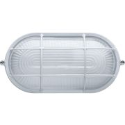 Светильник НПБ ЛОН 60W овал белый решетка E27 IP54 Navigator 1402