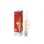 Лампa филамент Е14 9W 4000K C37 свеча на ветру ASD/InHome