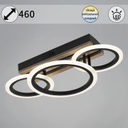 Светильник люстра LED Reluce 220V ,460*250 мм черный/дерево 	00330-0.3-2+1