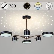 Светильник-люстра LED Reluce 99W 13289-4.3-06 Чёрный+Золотой хром