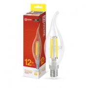 Лампa филамент Е14 12W 3000K C37 свеча на ветру ASD/InHome