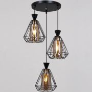 Люстра подвес Reluce 40W Е27*3 металл/стекло черный 03460-0.9-03 BK