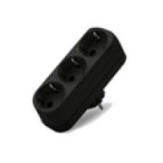 Разветвитель Универсал 1942 3гн с/з 16А черный