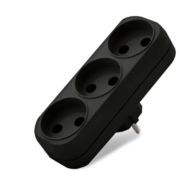 Разветвитель Универсал 1934 3гн б/з 10А черный