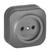 Розетка ОУ 1-м б/з GLORY РС20-2-ХСм 10А ИЭК сталь