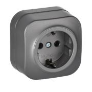 Розетка ОУ 1-м с/з GLORY РС20-3-ХСм 16А ИЭК сталь