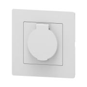 Розетка СУ 1-м с/з 16А LOTEGRO Viard с крышкой белый
