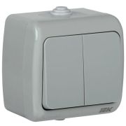 Выключатель 2-кл 1п ОП AQUATIC ВС-20-2-0-А 10А IP54 GENERICA EVA20-K03-10-54