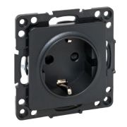 Розетка 1-м СП Стокгольм 16А IP20 с заземл. защ. шторки механизм черн. PROxima EKF EZR16-028-10