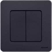 Выключатель 2-кл. Inspiria 10А IP20 250В 10AX механизм антрацит IEK 673623