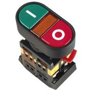 Кнопка APВВ-22N «I-O» d22мм 1НО+1НЗ 240В неон GENERICA BBD10-APBB-K51