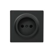 Розетка 1-м ОП LETO без заземл. ПБТ черн. бархат LEZARD 752-4200-121B