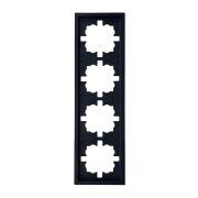 Рамка 4-мест. горизонт. ZIMA черн. бархат LEZARD 704-4200-149