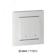 Выключатель СУ 2-кл Атлас SMART Zigbee (мех.) с инд. белый умный дом