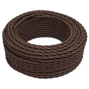 Ретро кабель витой ПВХ 3х1,5 КОРИЧНЕВЫЙ
