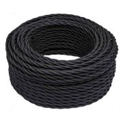 Ретро кабель витой ПВХ 3*2,5 ЧЕРНЫЙ
