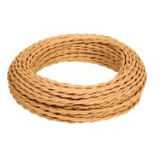 Ретро кабель витой ПВХ 3*2,5 ПЕСОЧНОЕ ЗОЛОТО